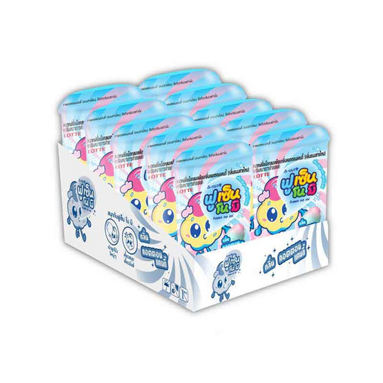 ลอตเต้ ฟูเซ็นโนมิ หมากฝรั่งกลิ่นขนมสายไหม 15 กรัม (แพ็ก 10 ชิ้น)