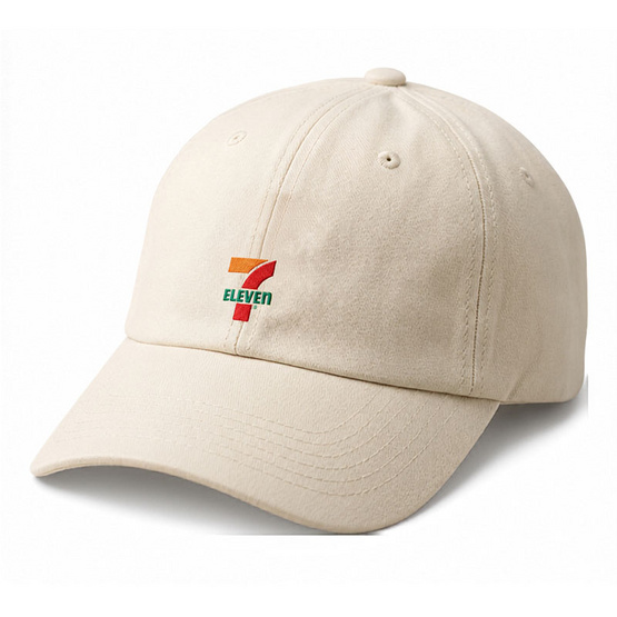หมวกแก๊ป Collection 7-Eleven สีครีม