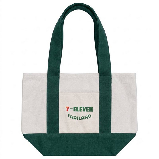กระเป๋าผ้าแคนวาส Collection 7-Eleven ขนาดเล็ก สีเขียว