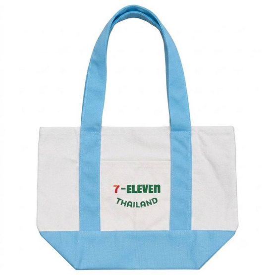 กระเป๋าผ้าแคนวาส Collection 7-Eleven ขนาดเล็ก สีฟ้า