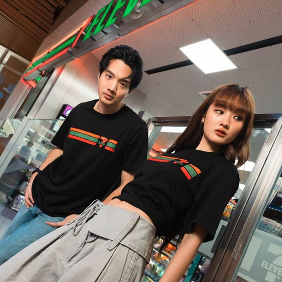 เสื้อยืด Collection 7-Eleven ULTRA COOl (Mynds) สีดำ