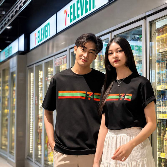 เสื้อยืด Collection 7-Eleven ULTRA COOl (Mynds) สีดำ
