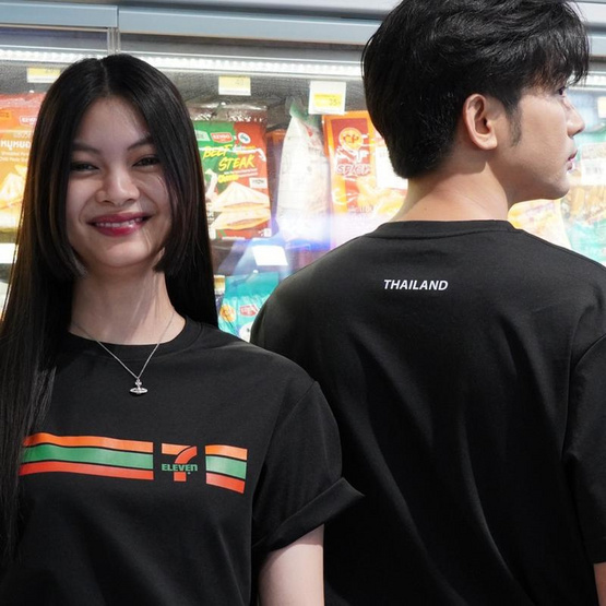เสื้อยืด Collection 7-Eleven ULTRA COOl (Mynds) สีดำ