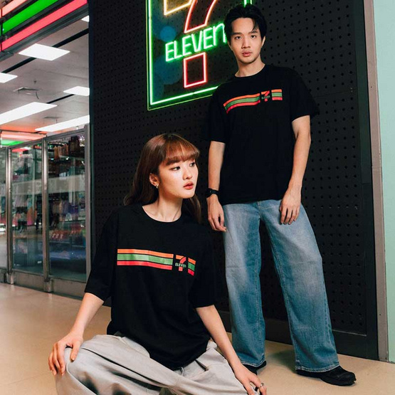 เสื้อยืด Collection 7-Eleven ULTRA COOl (Mynds) สีดำ