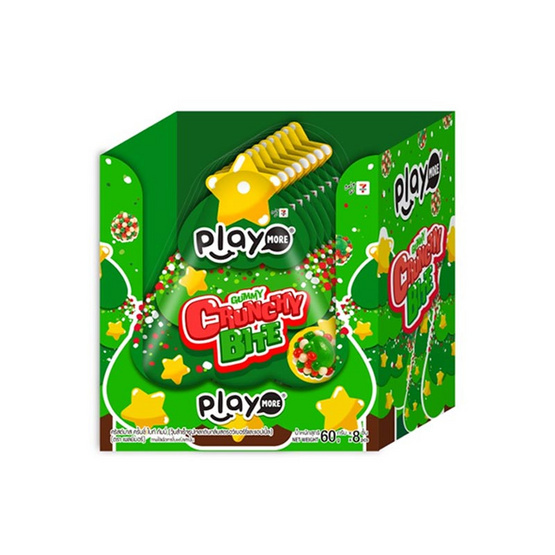 เพลย์มอร์ กัมมี่คริสต์มาสครั้นชี่ไบท์ 60 กรัม (กล่อง 8 ชิ้น)