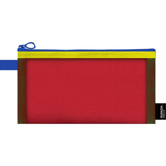 KIAN-DA กระเป๋า Nylon Zipper Pouch คละสี (แพ็ก 4 ชิ้น)