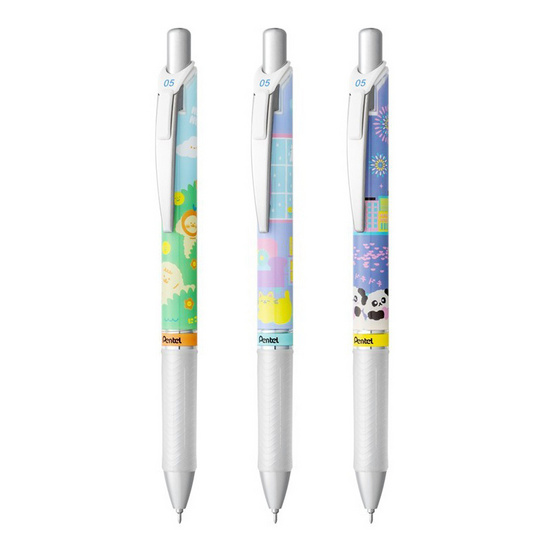 Pentel ปากกา ENERGEL Kawaii 9th 0.5 มม. ด้ามคละลาย (แพ็ก 3 ด้าม)