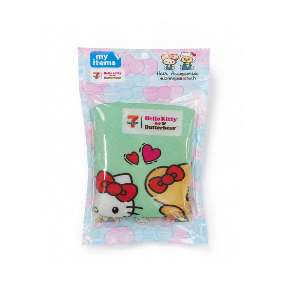 หมวกคลุมผมอาบน้ำ Hello Kitty X Butterbear คละลาย (แพ็ก 4 ชิ้น)