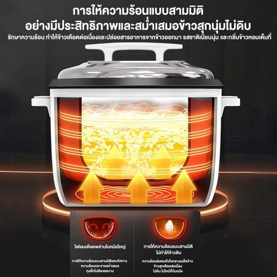 Camel หม้อหุงข้าว ขนาด 3 ลิตร รุ่น D210-6BS (D137-24W)