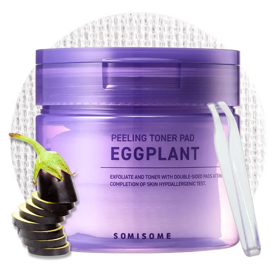 Cleansome โทนเนอร์แพด eggplant peeling toner pad 50แผ่น