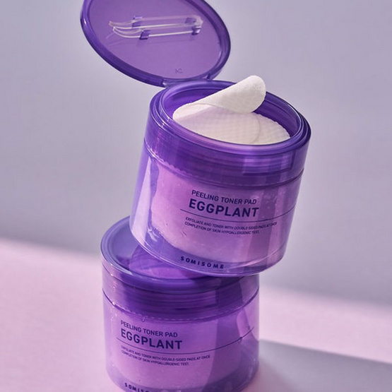 Cleansome โทนเนอร์แพด eggplant peeling toner pad 50แผ่น