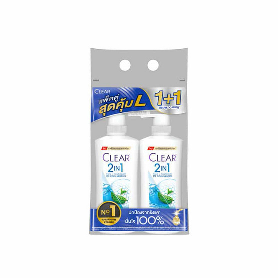 เคลียร์ 2อิน1 แชมพู+คอนดิชันเนอร์ ไอซ์คูล เมนทอล 350 มล. (แพ็กคู่)