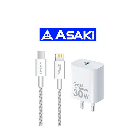 Asaki ชุดชาร์จ Type-C to L  รุ่น A-2284