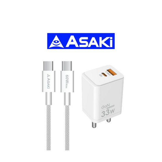 Asaki ชุดชาร์จ Type-C to C  รุ่น A-2282