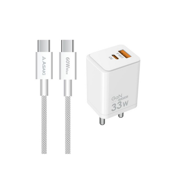 Asaki ชุดชาร์จ Type-C to C  รุ่น A-2282