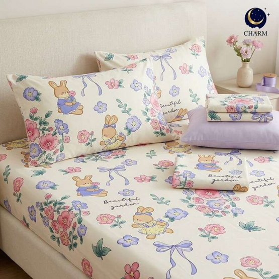 Charm ผ้าปูไม่รวมนวม Beauty Garden