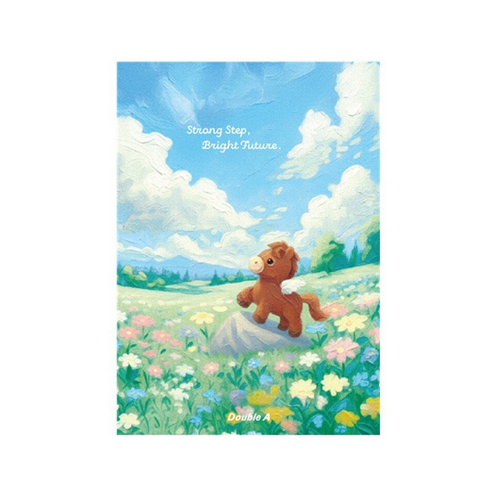 Double A สมุดมุงหลังคา A5 80 แกรม 24 แผ่น/เล่ม ปกคละลาย (แพ็ก 4 เล่ม)