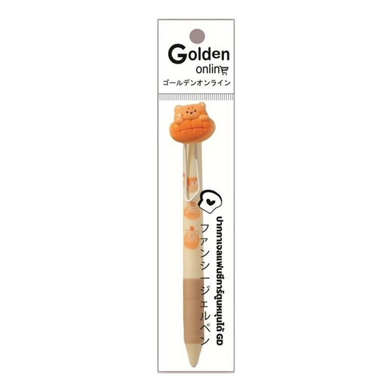 Golden ปากกาเจลแฟนซีการ์ตูนหมุนได้ 0.5 มม. ด้ามคละลาย (แพ็ก 3 ด้าม)