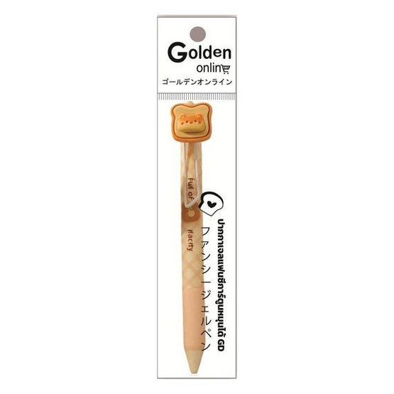 Golden ปากกาเจลแฟนซีการ์ตูนหมุนได้ 0.5 มม. ด้ามคละลาย (แพ็ก 3 ด้าม)