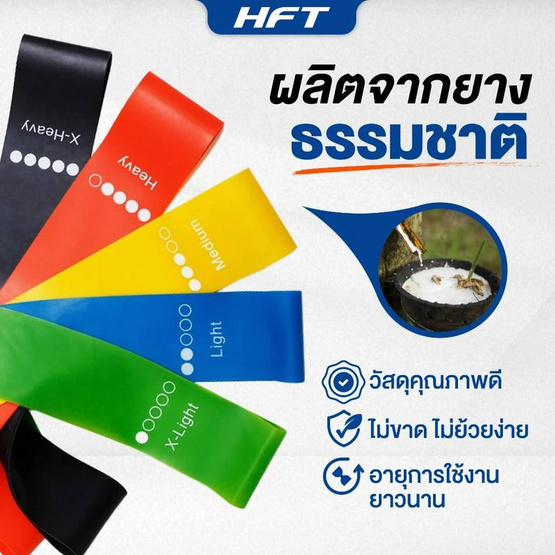 Homefittools ยางยืดออกกำลังกาย Loop Band (5 เส้น)