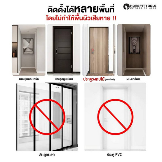 Homefittools บาร์ดึงข้อ ติดผนัง รุ่น N3