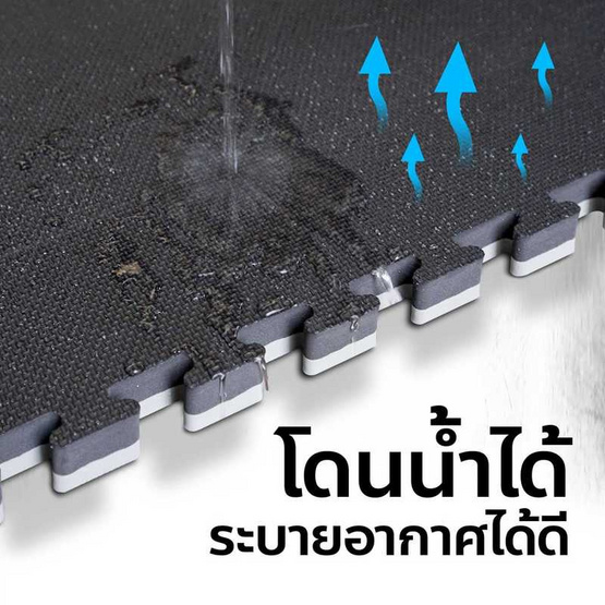 Homefittools เเผ่น EVA 2 แผ่น ดำ-เทา