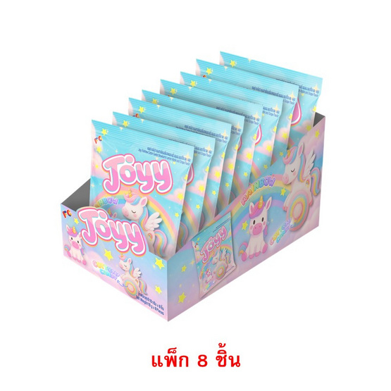 จอยย์ ขนมสายไหมกลิ่นผลไม้รวม 10 กรัม (แพ็ก 8 ชิ้น)