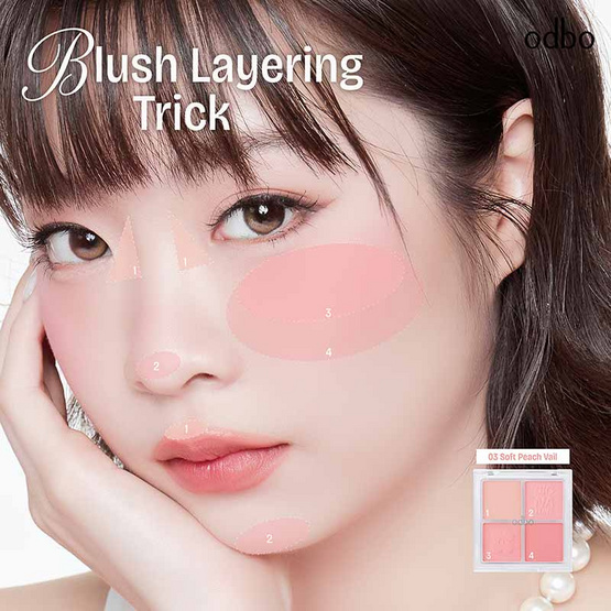 Odbo บลัชออน The New Signature Blusher Palette 9 กรัม