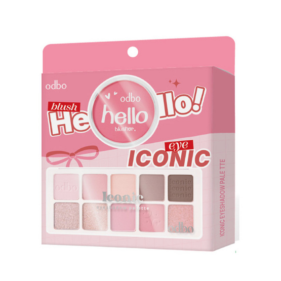 Odbo เซ็ตบลัชออนและพาเลทตา Hello Blusher & Iconic Eyeshadow Palette 7 กรัม