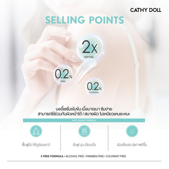 เคที่ดอลล์ พีดีอาร์เอ็น โกลว์ บอดี้ เซรั่ม 250 มล.