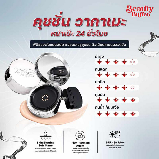 Beauty Buffet คุชชั่น New Skin Airy Soft Matte Cushion SPF 48 PA++ 14 กรัม