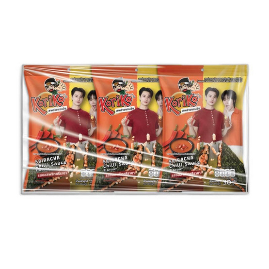 โกริโกะ สาหร่ายแซนวิชรสซอสพริกศรีราชา 30 กรัม (แพ็ก 3 ชิ้น)