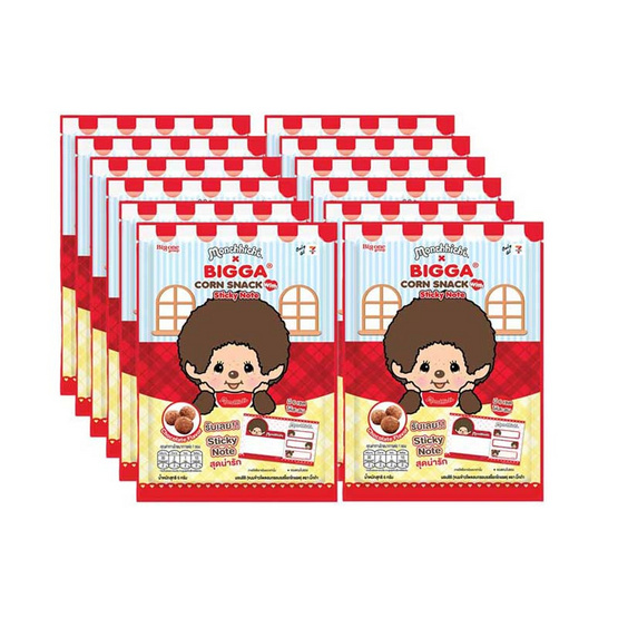 บิ๊กก้าข้าวโพดช็อกฯมอนชิชิกระดาษโน๊ต 6 กรัม (แพ็ก 12 ชิ้น)