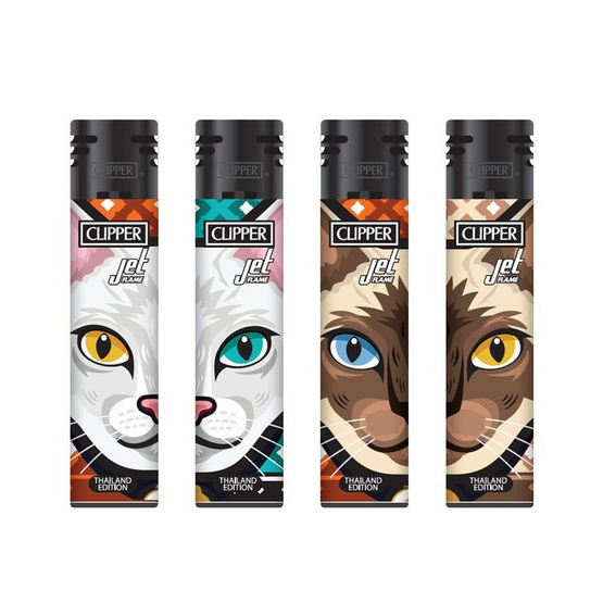 CLIPPER ไฟแช็ก คลิปเปอร์ ไฟฟู่ คละลาย (แพ็ก 24 ชิ้น)