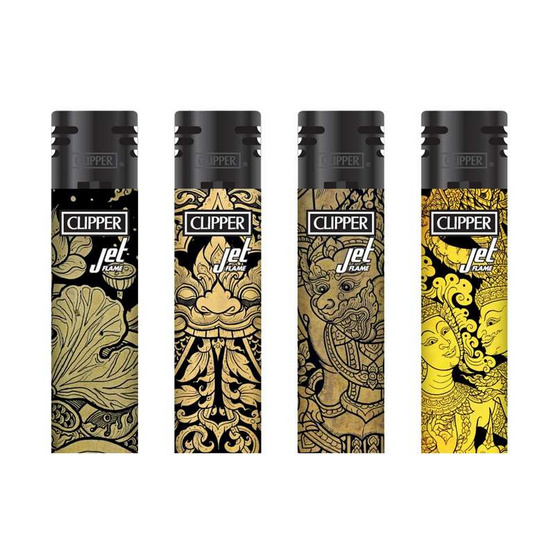 CLIPPER ไฟแช็ก คลิปเปอร์ ไฟฟู่ คละลาย (แพ็ก 24 ชิ้น)