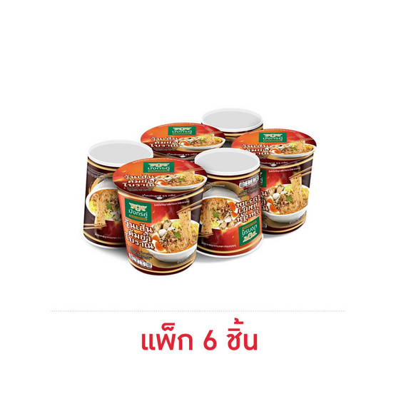 มังกรคู่บิ๊กคัพ วุ้นเส้นก๋วยเตี๋ยวต้มยำโบราณ 65กรัม (แพ็ก 6 ถ้วย)