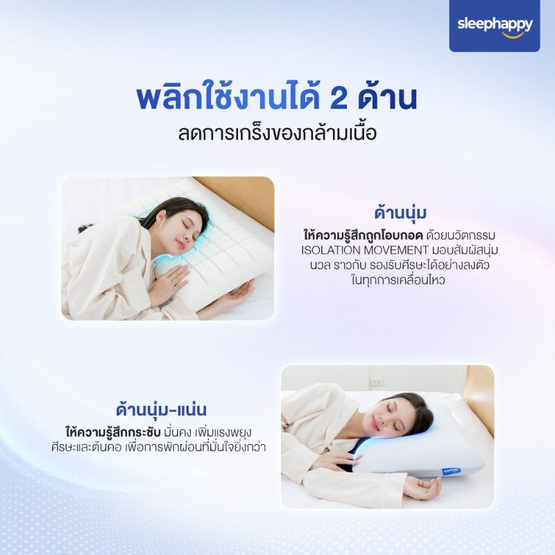 SleepHappy หมอนเมมโมรี่โฟมสุขภาพ รุ่น Cube Pillow