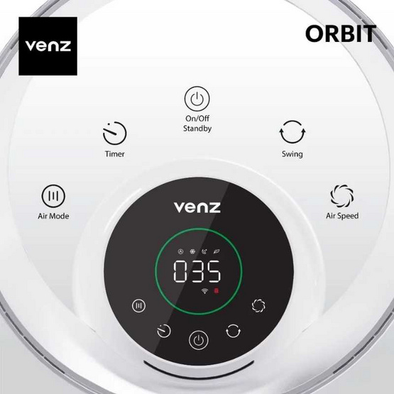 Venz เครื่องฟอกอากาศ 50 ตร.ม. รุ่น ORBIT LONG MONOPOD