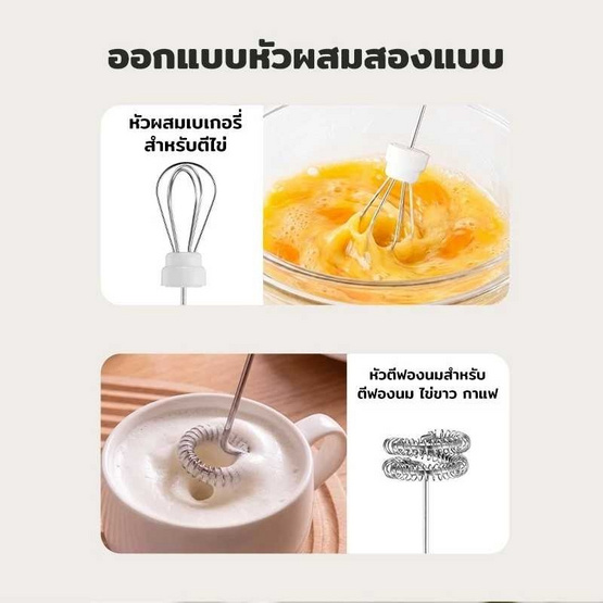 SAMONO เครื่องตีฟองไฟฟ้าแบบไร้สาย 300 มล. รุ่น SW-MFB50