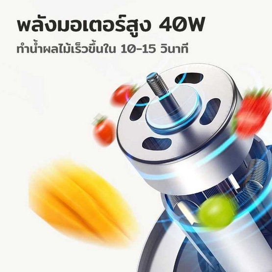 SAMONO เครื่องปั้นน้ำผลไม้แบบไร้สาย 350 มล. รุ่น SW-Y5 Plus
