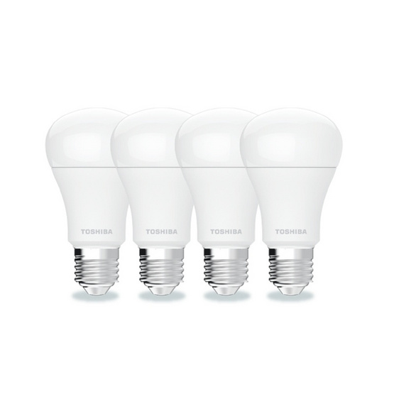 TOSHIBA หลอดไฟ LED High Lumen แพ็ก 4 แสงเดย์ไลท์ 6500K