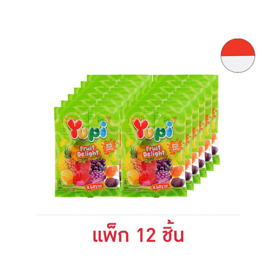 ยูปี้ กัมมี่ฟรุตดีไลท์สอดไส้กลิ่นลิ้นจี่ 70 กรัม (แพ็ก 12 ชิ้น)
