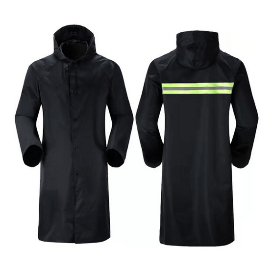 Rain coat ชุดคลุม ผ้าหนา OXFORD ขนาด FREE SIZE สีดำ