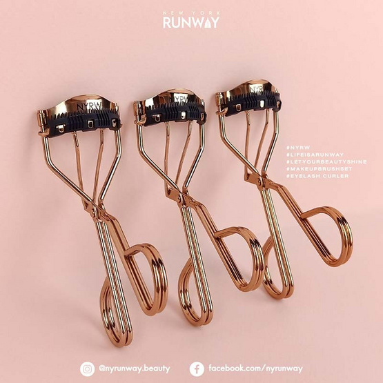 New York RUNWAY ที่ดัดขนตา Rose Gold Eyelash Curler