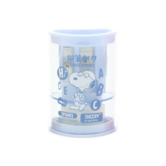 SAKISO กบเหลา 2 ช่อง พร้อมยางลบ Snoopy คละสี (แพ็ก 4 ชิ้น)