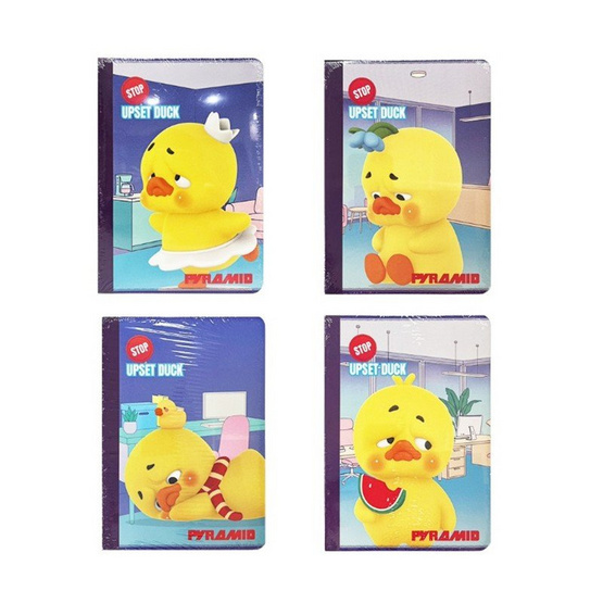 PYRAMID สมุดโน้ต A5 คละลาย UpsetDuck X Pyramid คละลาย (แพ็ก 4 ชิ้น)