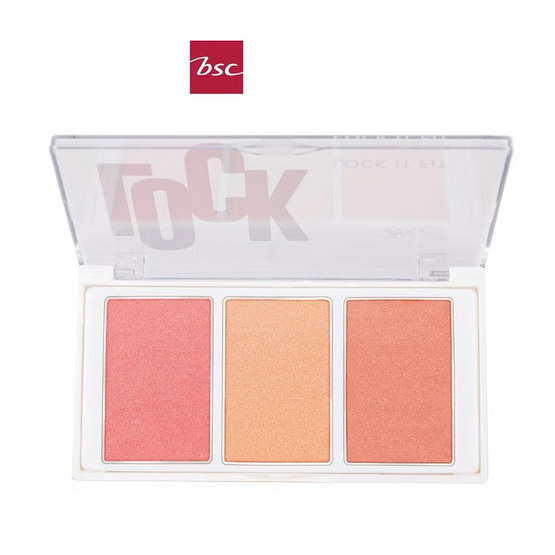 Bsc พาเลทบลัชออน Lock It Fit Luminous Face Palette 15.3 กรัม