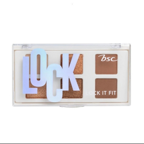 Bsc พาเลทอายแชโดว์ Lock It Fit Stay On Eye Palette 9 กรัม