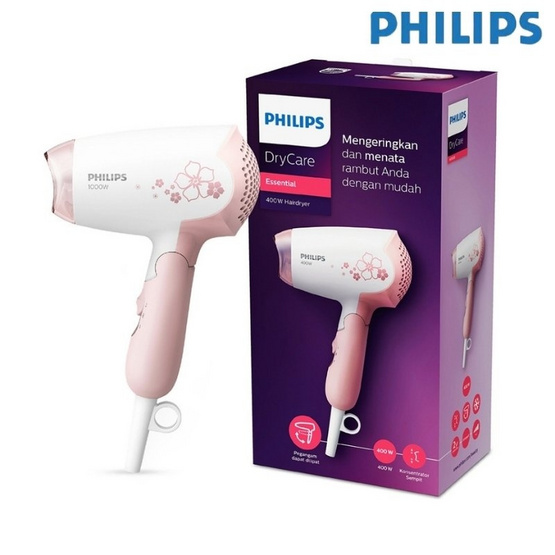 Philips ไดร์ 1000 วัตต์ รุ่น HP8108/00 White-Pink