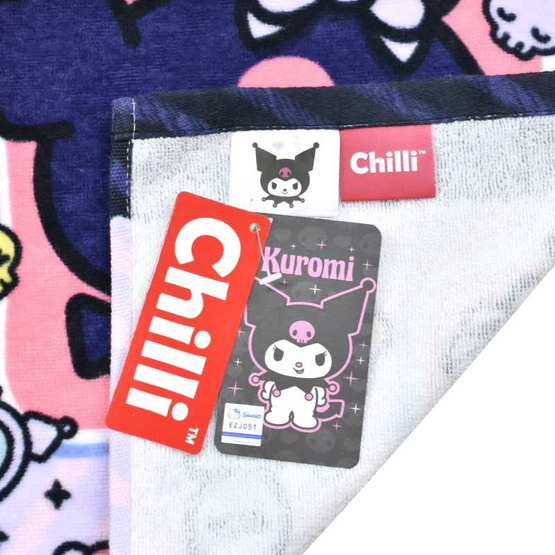 Chilli ผ้าขนหนูลิขสิทธิ์ ขนาด 30x60 นิ้ว Kuromi-2504